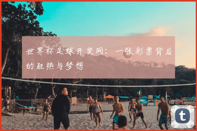 世界杯足球开奖网:一张彩票背后的狂热与梦想
